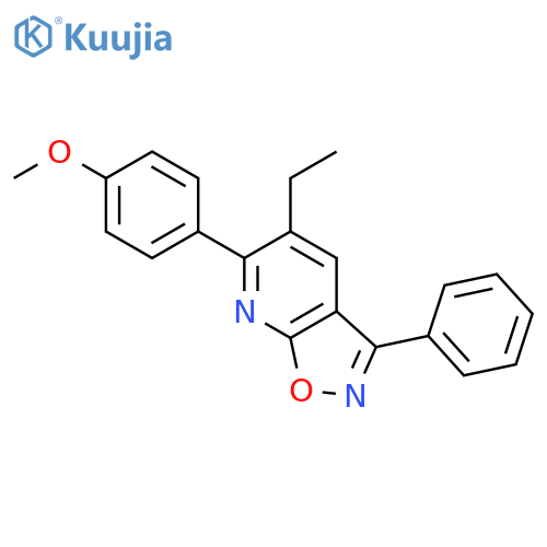 Isoxazolo[5,4-b]pyridine, 5-ethyl-6-(4-methoxyphenyl)-3-phenyl- structure