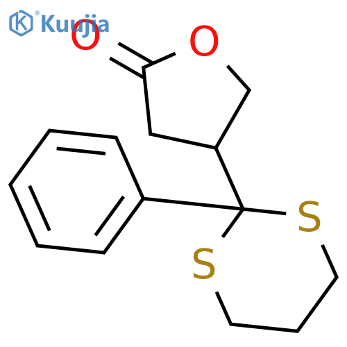 4-(2-phenyl-1,3-dithian-2-yl)dihydrofuran-2(3H)-one structure