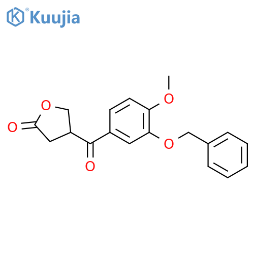 2(3H)-Furanone, dihydro-4-[4-methoxy-3-(phenylmethoxy)benzoyl]- structure