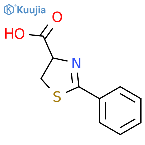 (4R)-2-phenyl-4,5-dihydro-1,3-thiazole-4-carboxylic Acid structure