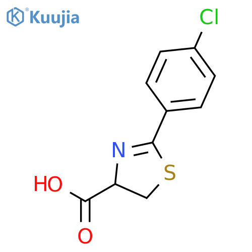 4-Thiazolecarboxylic acid, 2-(4-chlorophenyl)-4,5-dihydro-, (R)- structure
