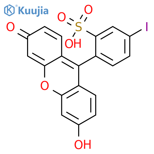 BENZENESULFONIC ACID, 2-(6-HYDROXY-3-OXO-3H-XANTHEN-9-YL)-5-IODO- structure