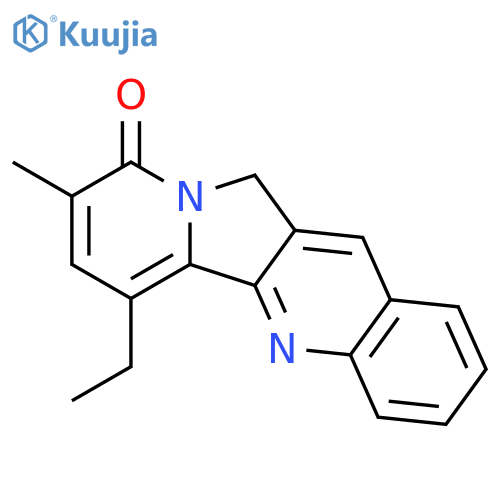 Indolizino[1,2-b]quinolin-9(11H)-one, 6-ethyl-8-methyl- structure