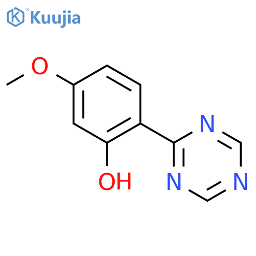 PHENOL, 5-METHOXY-2-(1,3,5-TRIAZIN-2-YL)- structure