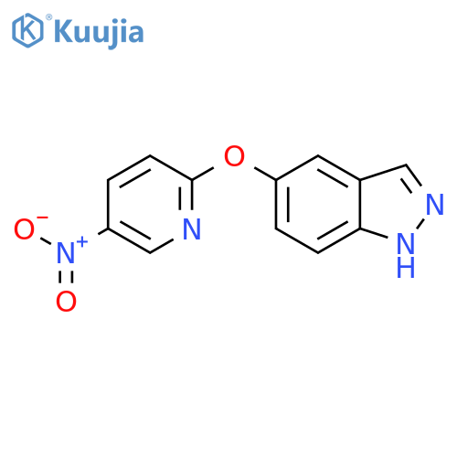 1H-Indazole, 5-[(5-nitro-2-pyridinyl)oxy]- structure