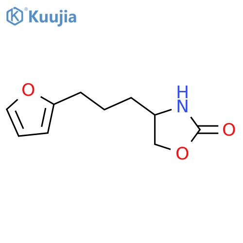 2-OXAZOLIDINONE, 4-[3-(2-FURANYL)PROPYL]- structure
