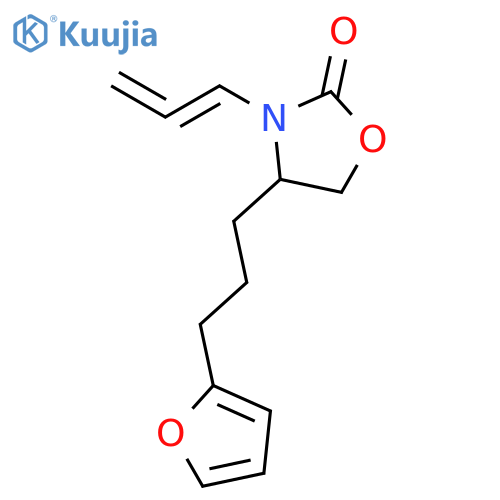 2-OXAZOLIDINONE, 4-[3-(2-FURANYL)PROPYL]-3-(1,2-PROPADIENYL)- structure