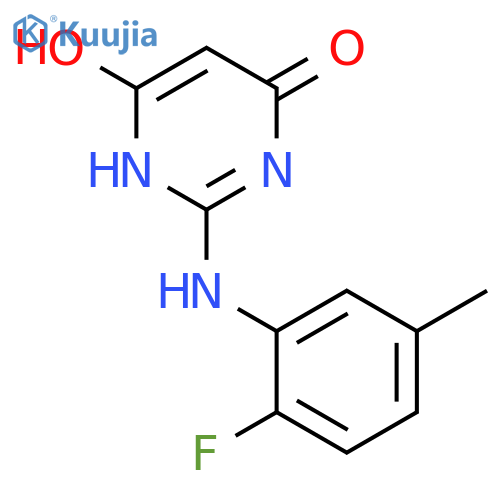 4(1H)-PYRIMIDINONE, 2-[(2-FLUORO-5-METHYLPHENYL)AMINO]-6-HYDROXY- structure