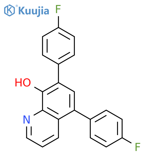 8-QUINOLINOL, 5,7-BIS(4-FLUOROPHENYL)- structure
