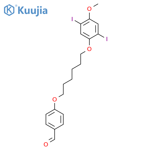 Benzaldehyde, 4-[[6-(2,5-diiodo-4-methoxyphenoxy)hexyl]oxy]- structure