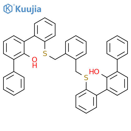 [1,1':3',1''-Terphenyl]-2'-ol, 2,2'''-[1,2-phenylenebis(methylenethio)]bis- structure