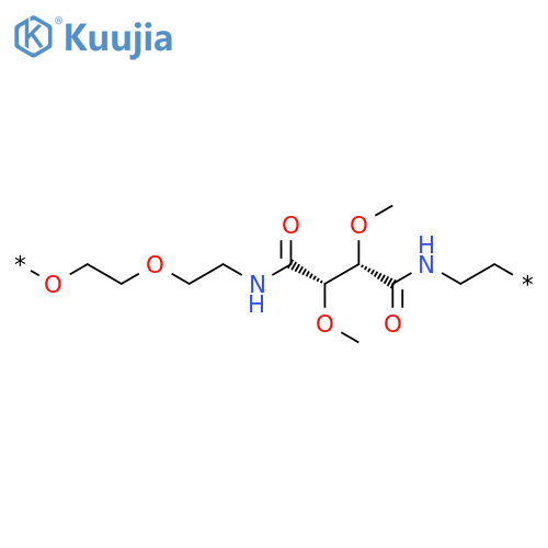 Poly[oxy-1,2-ethanediyloxy-1,2-ethanediylimino[(2S,3S)-2,3-dimethoxy-1,4-dioxo-1,4-butanediyl]imino-1,2-ethanediyl] structure