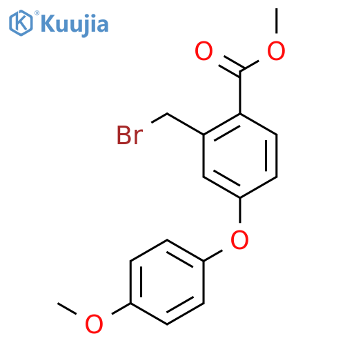 BENZOIC ACID, 2-(BROMOMETHYL)-4-(4-METHOXYPHENOXY)-, METHYL ESTER structure