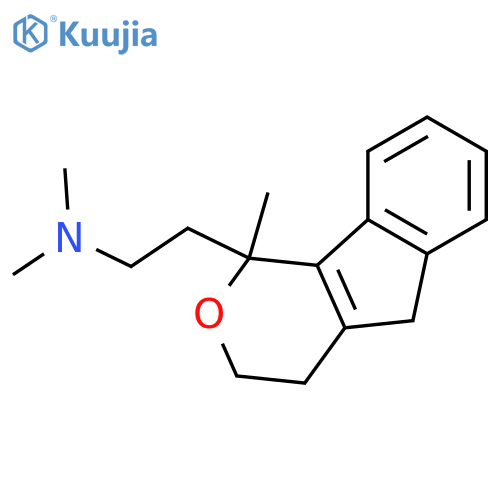 N,N-dimethyl-2-(1-methyl-1,3,4,5-tetrahydroindeno[1,2-c]pyran-1-yl)ethanamine structure