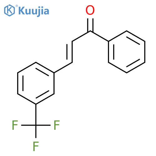 (2E)-1-phenyl-3-[3-(trifluoromethyl)phenyl]prop-2-en-1-one structure