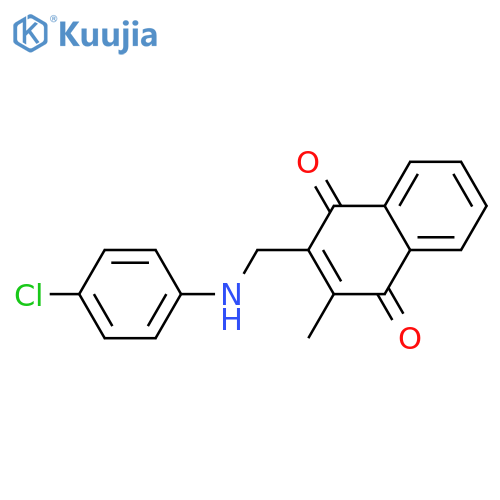 1,4-Naphthalenedione, 2-[[(4-chlorophenyl)amino]methyl]-3-methyl- structure