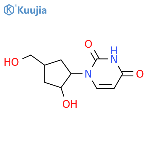2,4(1H,3H)-Pyrimidinedione,1-[(1R,2R,4S)-2-hydroxy-4-(hydroxymethyl)cyclopentyl]-, rel- structure