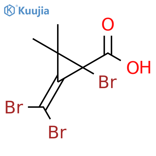 Cyclopropanecarboxylic acid,1-bromo-3-(dibromomethylene)-2,2-dimethyl- structure