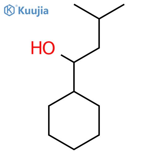 1-cyclohexyl-3-methylbutan-1-ol structure