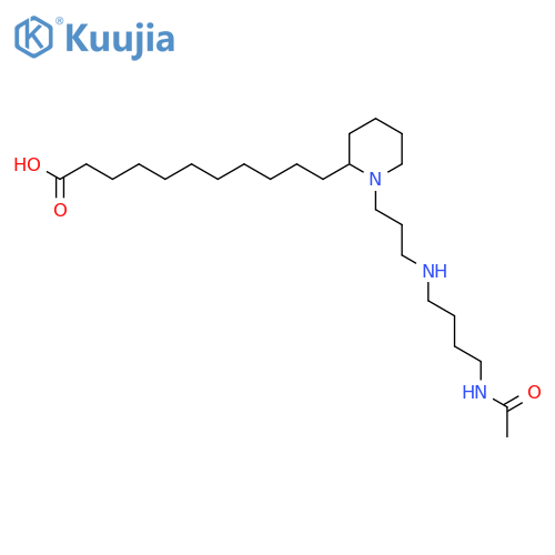 2-Piperidineundecanoic acid, 1-[3-[[4-(acetylamino)butyl]amino]propyl]- structure