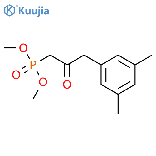 Phosphonic acid, [3-(3,5-dimethylphenyl)-2-oxopropyl]-, dimethyl ester structure