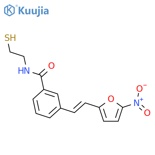 Benzamide, N-(2-mercaptoethyl)-3-[2-(5-nitro-2-furanyl)ethenyl]- structure
