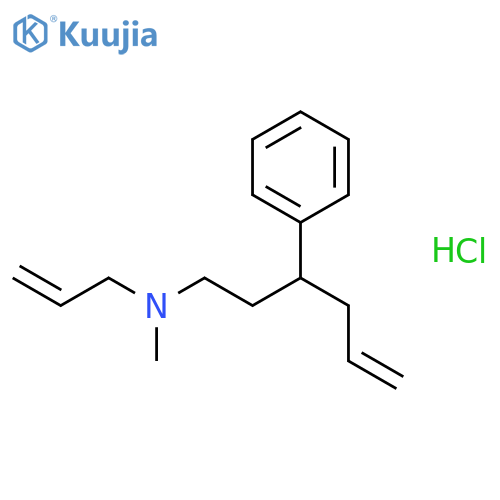 N-methyl-3-phenyl-N-prop-2-en-1-ylhex-5-en-1-amine hydrochloride structure