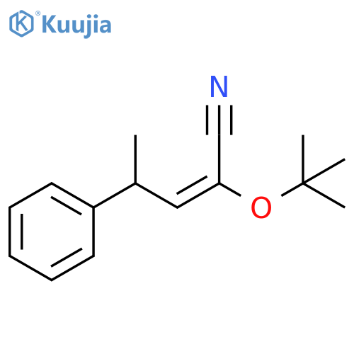 2-Pentenenitrile, 2-(1,1-dimethylethoxy)-4-phenyl-, (E)- structure