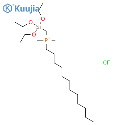 Phosphonium, dodecyldimethyl[(triethoxysilyl)methyl]-, chloride structure