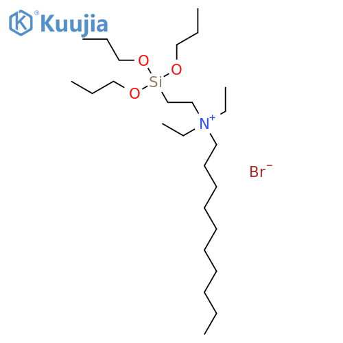 1-Decanaminium, N,N-diethyl-N-[2-(tripropoxysilyl)ethyl]-, bromide structure