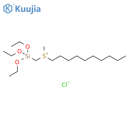 Sulfonium, decylmethyl[(triethoxysilyl)methyl]-, chloride structure