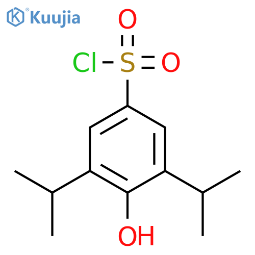 Benzenesulfonyl chloride, 4-hydroxy-3,5-bis(1-methylethyl)- structure