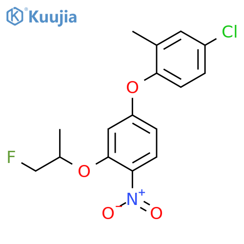 Benzene,4-chloro-1-[3-(2-fluoro-1-methylethoxy)-4-nitrophenoxy]-2-methyl- structure