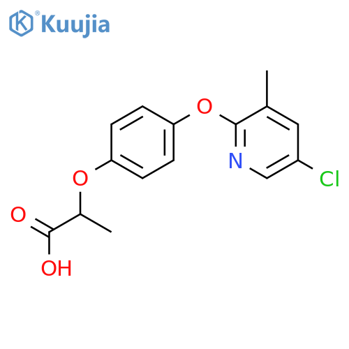 Propanoic acid, 2-[4-[(5-chloro-3-methyl-2-pyridinyl)oxy]phenoxy]- structure