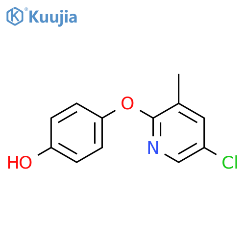 Phenol, 4-[(5-chloro-3-methyl-2-pyridinyl)oxy]- structure