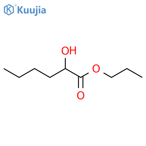Hexanoic acid, 2-hydroxy-, propyl ester structure