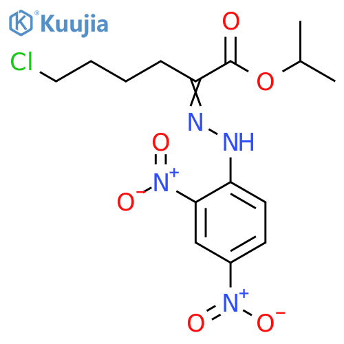 Hexanoic acid, 6-chloro-2-[2-(2,4-dinitrophenyl)hydrazinylidene]-, 1-methylethyl ester structure