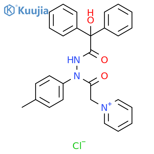 Pyridinium, 1-[2-[2-(2-hydroxy-2,2-diphenylacetyl)-1-(4-methylphenyl)hydrazinyl]-2-oxoethyl]-, chloride (1:1) structure