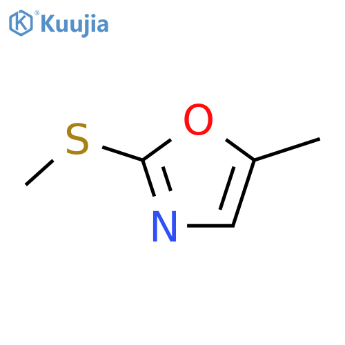 Oxazole, 5-methyl-2-(methylthio)- structure