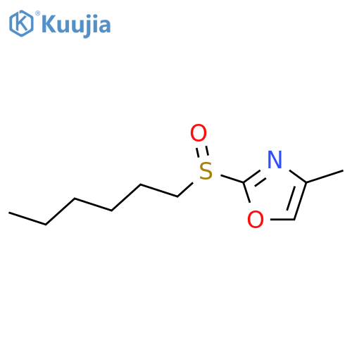 Oxazole, 2-(hexylsulfinyl)-4-methyl- structure