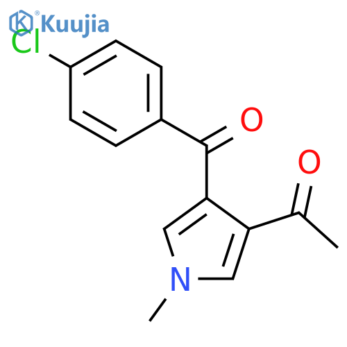 Ethanone, 1-[4-(4-chlorobenzoyl)-1-methyl-1H-pyrrol-3-yl]- structure