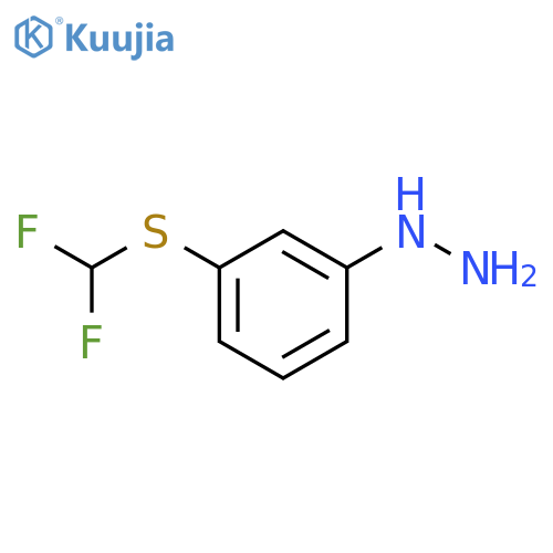{3-(difluoromethyl)sulfanylphenyl}hydrazine structure