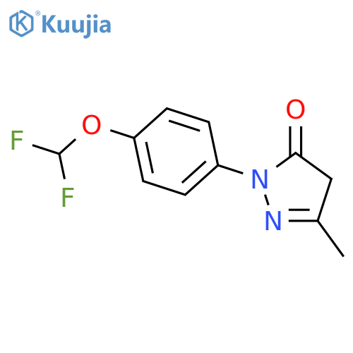 3H-Pyrazol-3-one, 2-[4-(difluoromethoxy)phenyl]-2,4-dihydro-5-methyl- structure