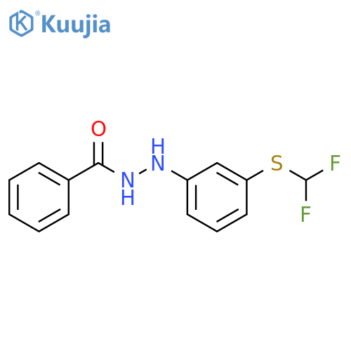 Benzoic acid, 2-[3-[(difluoromethyl)thio]phenyl]hydrazide structure