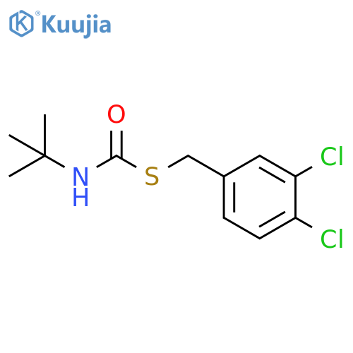 Carbamothioic acid, (1,1-dimethylethyl)-, S-[(3,4-dichlorophenyl)methyl]ester structure