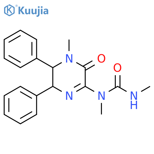 Urea,N,N'-dimethyl-N-(3,4,5,6-tetrahydro-4-methyl-3-oxo-5,6-diphenylpyrazinyl)- structure