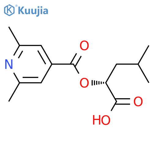 4-Pyridinecarboxylic acid, 2,6-dimethyl-, 1-carboxy-3-methylbutyl ester,(R)- structure