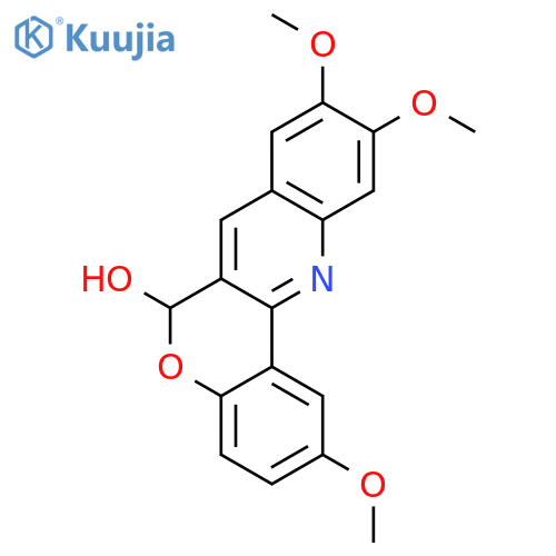 6H-[1]Benzopyrano[4,3-b]quinolin-6-ol, 2,9,10-trimethoxy- structure