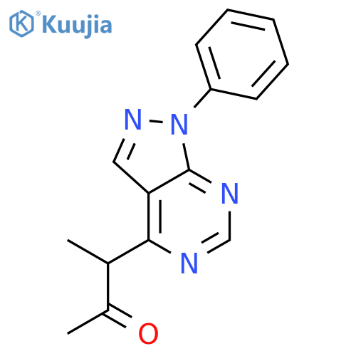 2-Butanone, 3-(1-phenyl-1H-pyrazolo[3,4-d]pyrimidin-4-yl)- structure