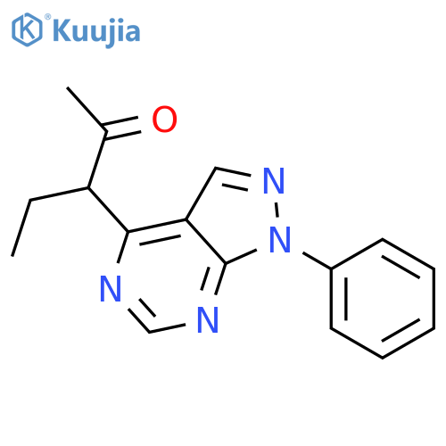 2-Pentanone, 3-(1-phenyl-1H-pyrazolo[3,4-d]pyrimidin-4-yl)- structure